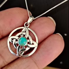 Collar Nudo de Bruja centro turcanita